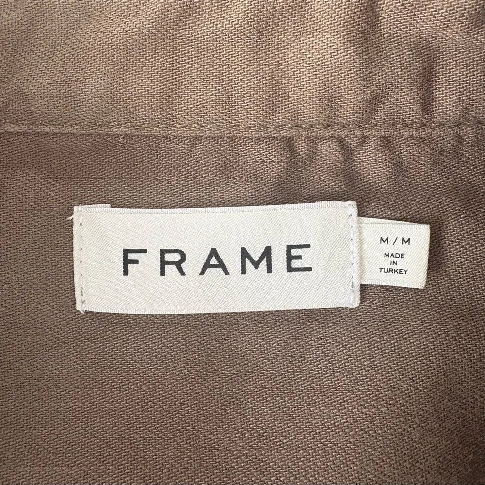 Frame Men's M Khaki Twill Button Down Shirt - Picture 3 of 14